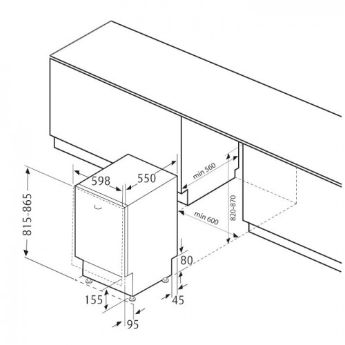 Встраиваемая посудомоечная машина Krona KAMAYA 60 BI (серебристый) 