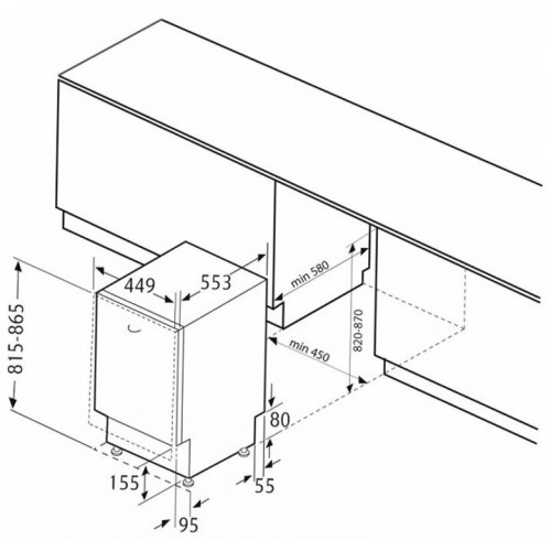 Встраиваемая посудомоечная машина Krona KASKATA 45 BI (черный) 3