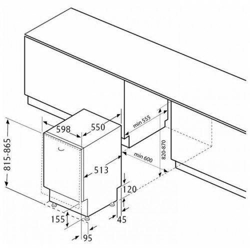 Встраиваемая посудомоечная машина Krona Kaskata 60 BI (серебристый) 1