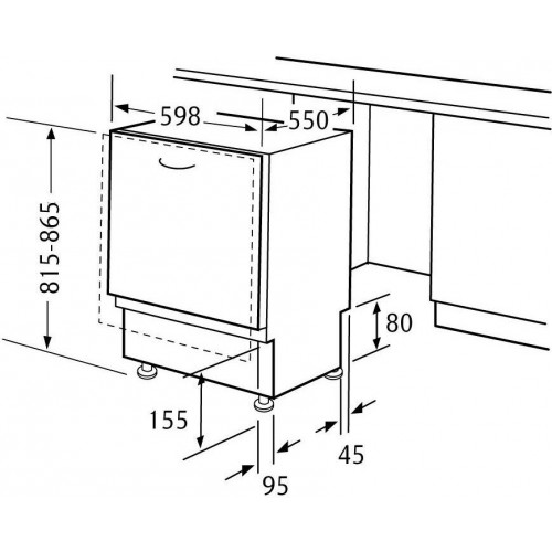 Встраиваемая посудомоечная машина Krona Kaskata 60 BI (серебристый) 9