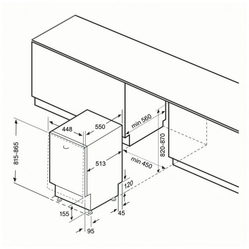 Встраиваемая посудомоечная машина Krona WESPA 45 BI (серебристый) 8