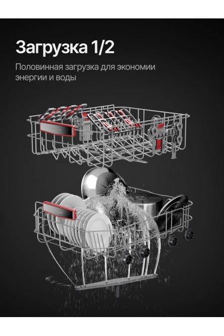 Встраиваемая посудомоечная машина Kuppersberg GHL 4530 (натуральный серый) 3