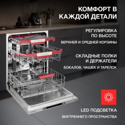 Встраиваемая посудомоечная машина Kuppersberg GLM 6080 (красный)