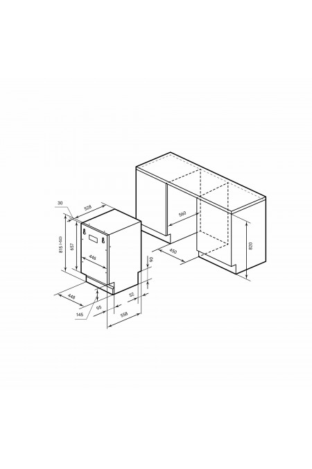 Встраиваемая посудомоечная машина Lex PM 4553N 1