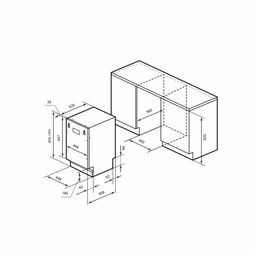 Встраиваемая посудомоечная машина Lex PM 4553N 1