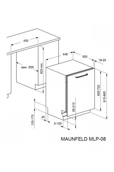 Встраиваемая посудомоечная машина MAUNFELD MLP-08I Light Beam 7