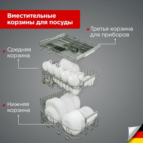 Встраиваемая посудомоечная машина Schaub Lorenz SLG VI4610 (черный) 6