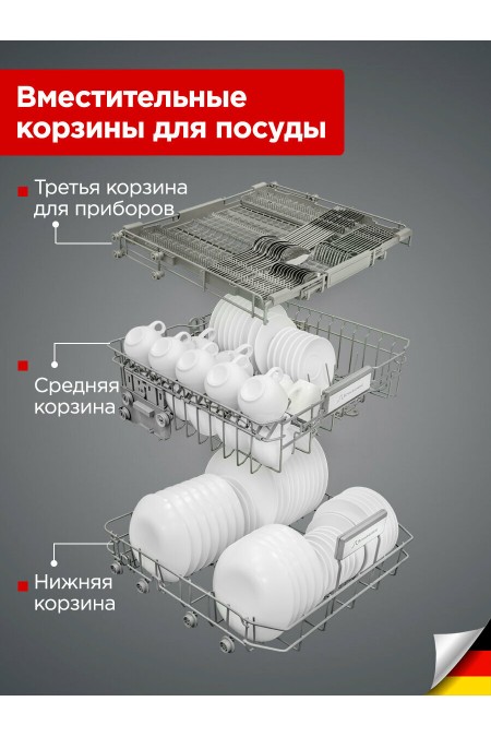 Встраиваемая посудомоечная машина Schaub Lorenz SLG VI6425 (черный) 5