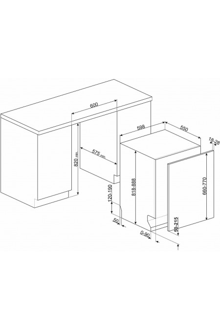 Встраиваемая посудомоечная машина Smeg STL342CSL (черный) 7