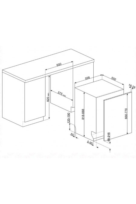 Встраиваемая посудомоечная машина SMEG STL5352C (черная) 3