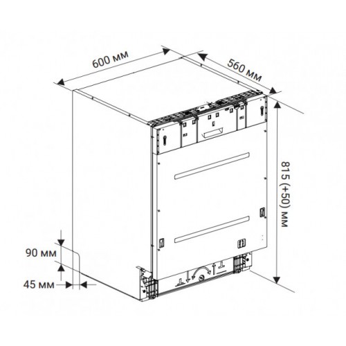 Встраиваемая посудомоечная машина Weissgauff BDW 6138 Touch Inverter Autoopen Timer Floor 4
