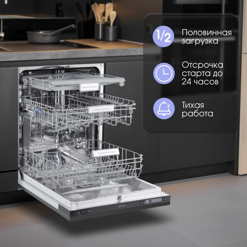 Встраиваемая посудомоечная машина Zigmund Shtain DW 302.6 (нержавеющая сталь) 9