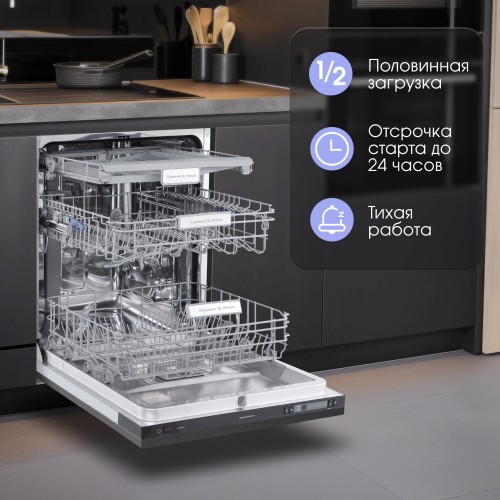 Встраиваемая посудомоечная машина Zigmund Shtain DW 302.6 (нержавеющая сталь) 