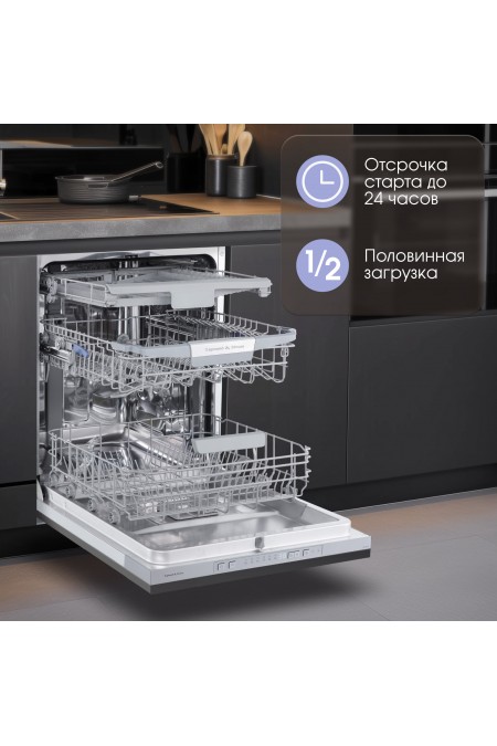 Встраиваемая посудомоечная машина Zigmund Shtain DW 306.6 (нержавеющая сталь) 1