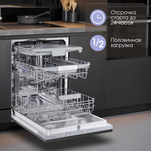 Встраиваемая посудомоечная машина Zigmund Shtain DW 306.6 (нержавеющая сталь) 1