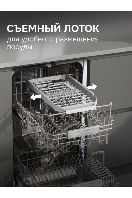 Встраиваемая посудомоечная машина Zigmund Shtain DW 314.4 (серебристый) 5