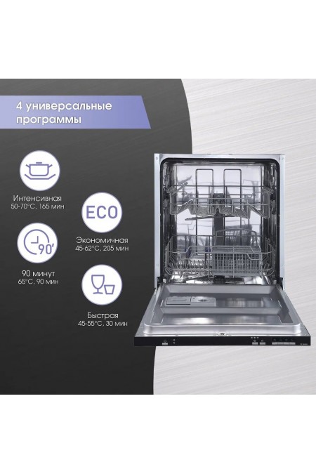 Встраиваемая посудомоечная машина Zigmund Shtain DW139.6005X (нержавеющая сталь) 3