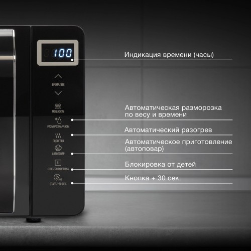 Микроволновая печь Hyundai HYM-D3039 (черный) 11