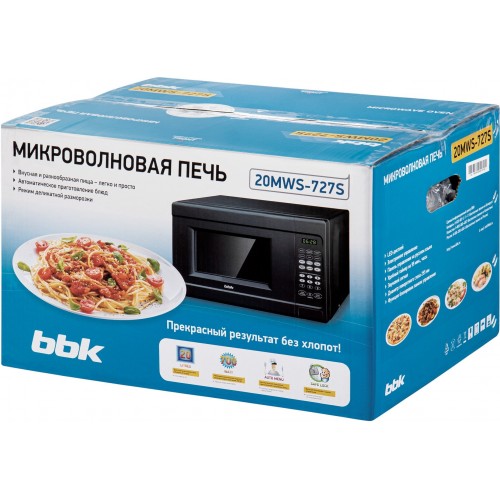 Микроволновая печь BBK 20MWS-727S/B (черный) 9