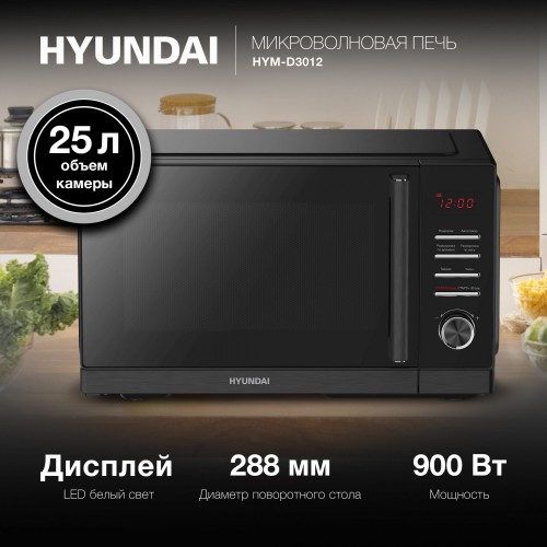 Микроволновая печь Hyundai HYM-D3012 (черный) 1