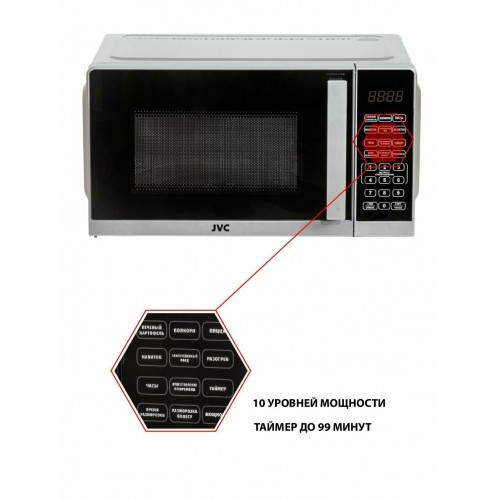 Микроволновая печь JVC JK-MW372S (серебристый) 3