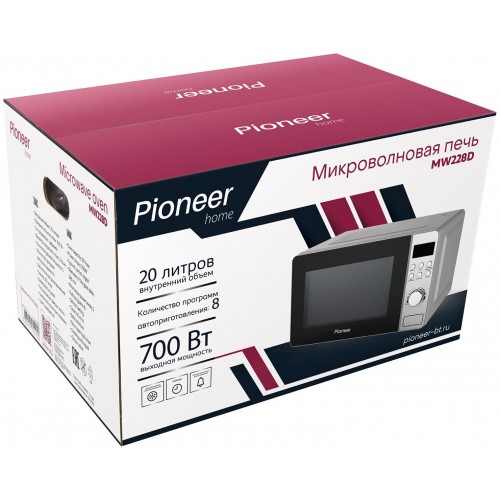 Микроволновая печь Pioneer MW228D (серебристый) 3