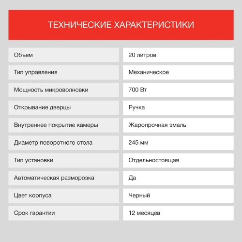 Микроволновая печь STARWIND SMW2320 (черный) 6