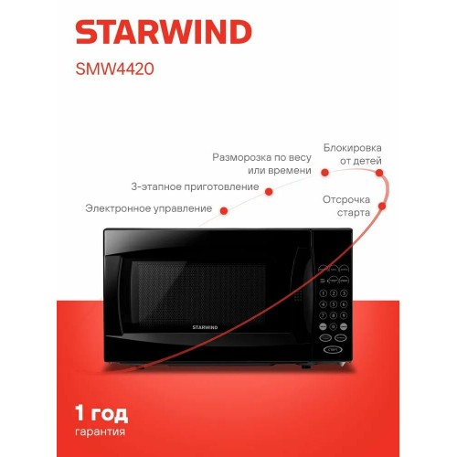 Микроволновая печь STARWIND SMW4420 (черный) 3