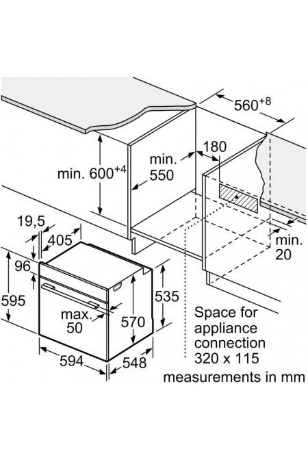 Электрический духовой шкаф Bosch HUA736EV0T (белый) 3