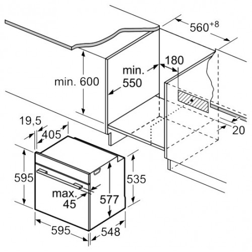 Электрический духовой шкаф Bosch HBG675BB1 (черный) 4