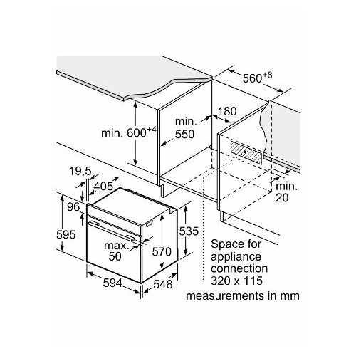 Электрический духовой шкаф Bosch HJG852YT0T (черный) 3