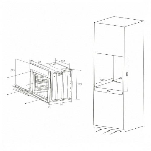 Электрический духовой шкаф Candy COXK06LNBB (черный) 2