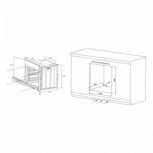 Электрический духовой шкаф Candy COXK06LNBB (черный) 3