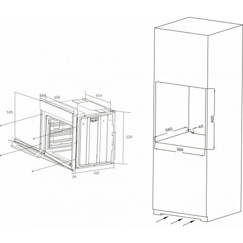 Электрический духовой шкаф Candy COXP08LTSW (белый) 4