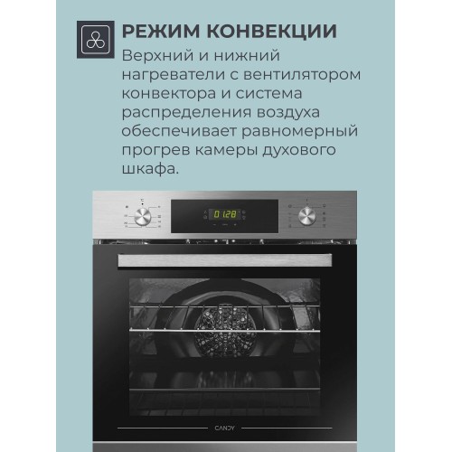 Электрический духовой шкаф Candy FCT615XRU (нержавеющая сталь) 1