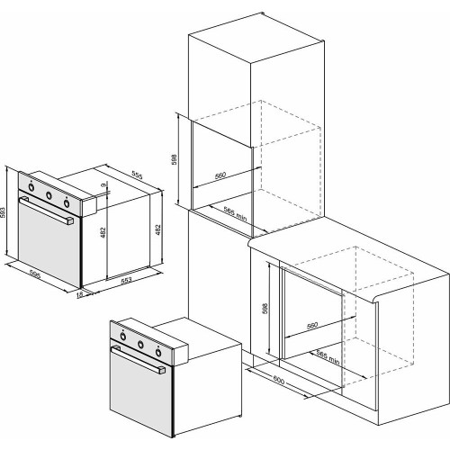 Электрический духовой шкаф DARINA 0U8 BDE112 707 At (черный) 8