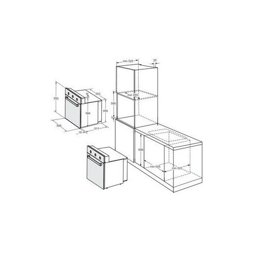 Электрический духовой шкаф DARINA 0U8 BDE112 707 At (черный) 9