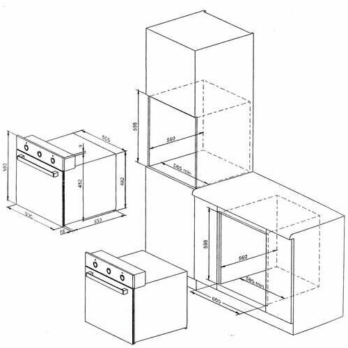 Электрический духовой шкаф DARINA 0V5 BDE112 707 W (белый) 4