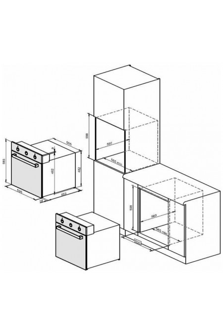 Электрический духовой шкаф DARINA 0V5 BDE112 708 B1 (черный) 1