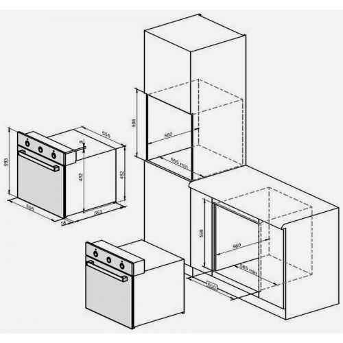 Электрический духовой шкаф DARINA 0V5 BDE112 708 B1 (черный) 1
