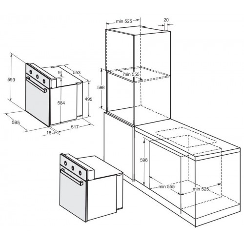 Электрический духовой шкаф DARINA 1U BDE111 701 At (черный) 1