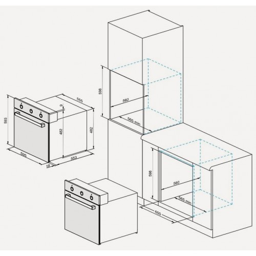 Электрический духовой шкаф DARINA 1U5 BDE 112 708 X5 (нержавеющая сталь) 2