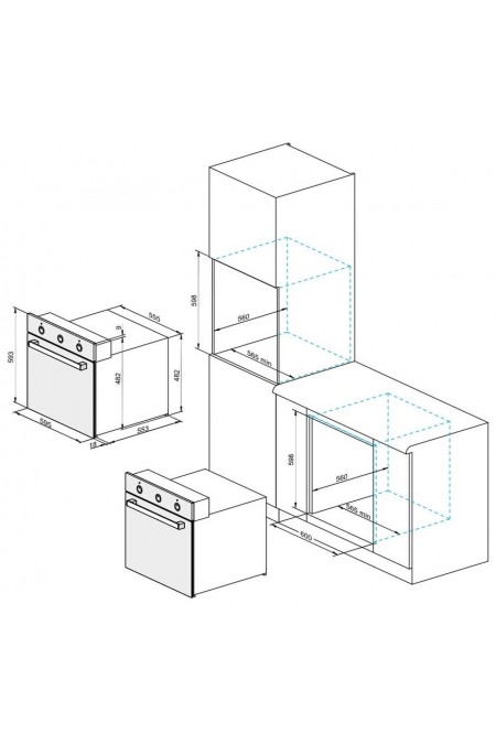 Электрический духовой шкаф DARINA 1U5 BDE 112 708 X5 (серебристый) 1