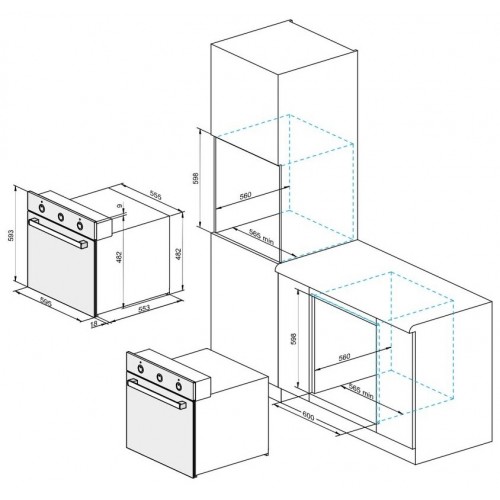 Электрический духовой шкаф DARINA 1U5 BDE 112 708 X5 (серебристый) 1