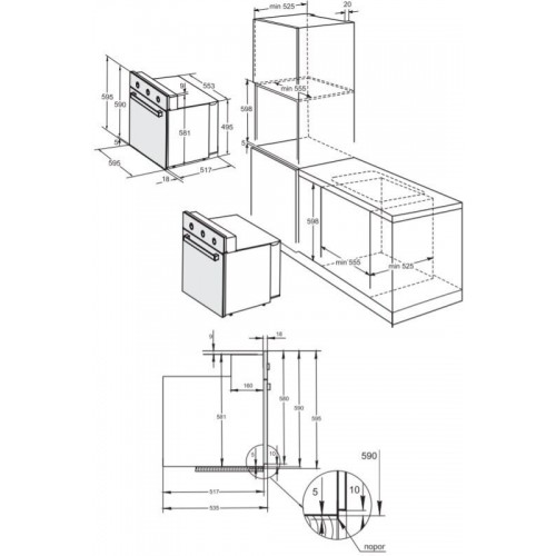 Электрический духовой шкаф DARINA 1V5 BDE111 705 B (черный) 5