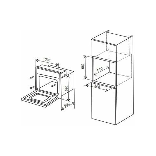Электрический духовой шкаф De luxe 6006.03 эшв - 061 (матовый черный) 3