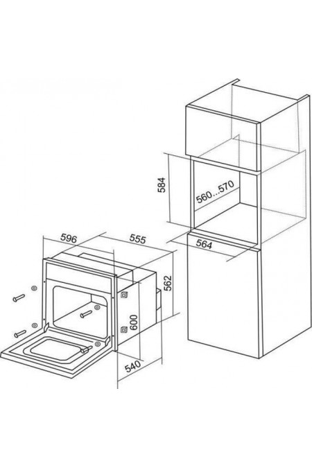 Электрический духовой шкаф De luxe 6006.03 эшв - 062 (матовый черный) 4