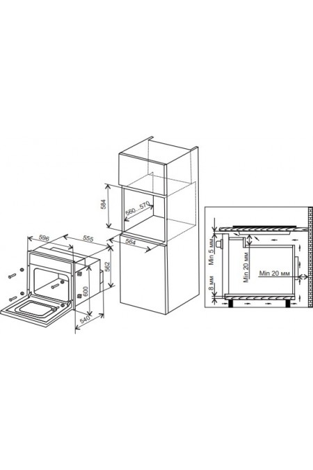 Электрический духовой шкаф De luxe 6006.03 эшв - 062 (матовый черный) 5