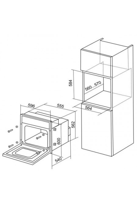 Электрический духовой шкаф De luxe 6006.05эшв-061 (черный) 2