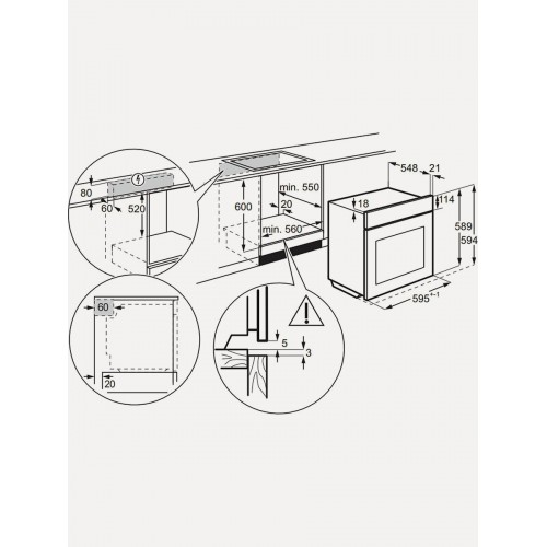 Электрический духовой шкаф Electrolux EOD5F71X (нержавеющая сталь) 7